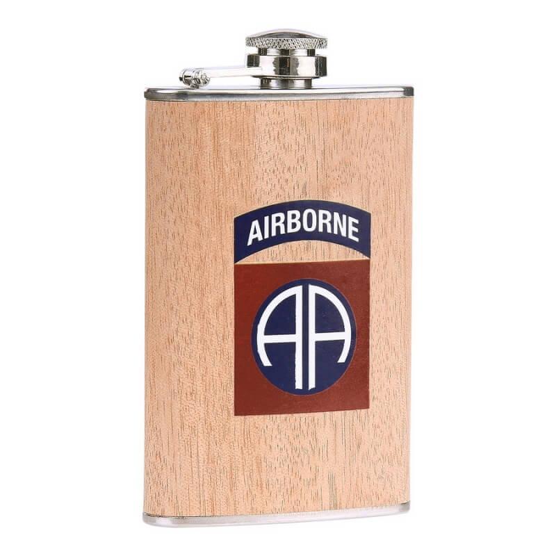 Unik 82nd Airborne Lommelærke med Trælook - 5 Oz