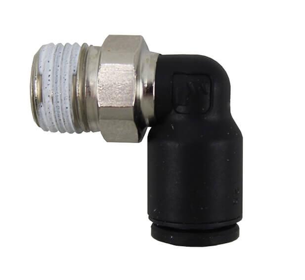 90 Graders Push Fitting Med Gevind Til 6mm Macro Line